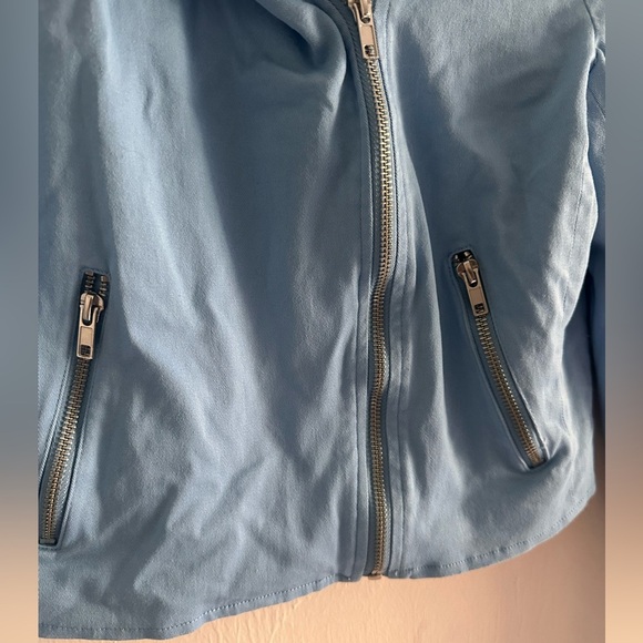 Color Me Courtney Dennis BikerJacket in Blue Sz 8 - Picture 4 of 7